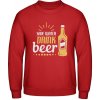 AWDis Mikina - Zachráň vodu - pi pivo - Ohnivá červená - S - Pánske