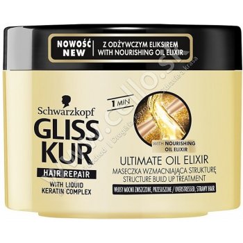 Gliss Kur Ultimate Oil Elixir intenzívna regeneračná maska proti lámavosti vlasov 200 ml