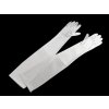 Společenské saténové rukavice 40 cm, 60 cm - 3 (60 cm) bílá