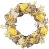 Veľkonočný veniec 22 x 22 x 8 cm, žltý
