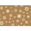 PVC obrus VIANOČNÁ VLOČKA zlatý 140 x 140 cm