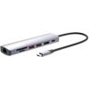 MANHATTAN Dokovací stanice USB-C 7v1, HDMI, USB-C PD 100W, 2xUSB-A 3.1, SD/microSD, RJ45 153966