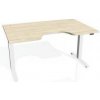 Pracovný stôl Motion Ergo, ZO, 2S, 160x70,5-120,5x90 cm, agát/biela
