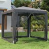 vidaXL Párty stan a 4 sieťkované bočné steny antracitový 2,5x2,5m HDPE 319224