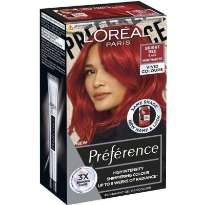Loréal Préférence farba na vlasy 8.624 Bright Red