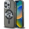 Karl Lagerfeld IML Glitter Karl and Choupette Sketch MagSafe Zadný Kryt pre iPhone 15 Pro Max Black