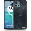 Picasee silikónový čierny obal pre Motorola Moto G72 - Black marble