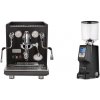 ECM Synchronika, black, dark walnut + Eureka Atom Specialty 75, black