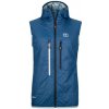 Ortovox Swisswool Piz Boe Vest W sea surface S; Modrá vesta