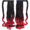 Colík, vrkoč s omotávkou vlnitý OMBRE - odtieň Black T Red