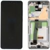 Samsung Galaxy S20 Ultra (SM-G988F) LCD displej + dotyková plocha + rám bez kamery biela - originál GH82-26032C, GH82-26033C