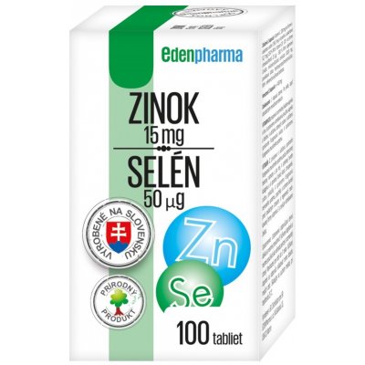 EdenPharma Zinok + Selén 100 tabliet od 5,03 € - Heureka.sk