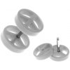 Šperky eshop - Biely symbol mieru - fake piercing do ucha z akrylu PC31.13