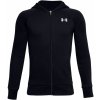 Detská športová rozopínací mikina Under Armour RIVAL COTTON FZ HOODIE K čierna 1357613-001 - YM