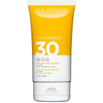 Clarins telový gélový olej na opaľovanie SPF30 (Invisible Sun Care gél-to-Oil) 150 ml