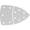 Wolfcraft 1125000 univerzálny brúsny papier na suchý zips, s otvormi Zrnitosť 40 Rohová miera 95 mm 10 ks; 1125000