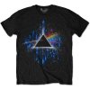 Pink Floyd Tričko Dark Side of the Moon Blue Splatter Unisex Black XL