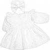 Baby Nellys Sukničkobody s volánikom čelenka Laura Madeira 2D sada biele
