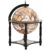 Shumee Globe bar stojan na víno z čierneho masívneho eukalyptového dreva
