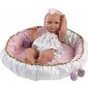 Llorens 73806 NEW BORN DIEVČATKO - realistická bábika bábätko s celovinylovým telom - 40 cm