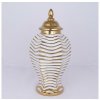Eurolamp | Keramická dóza 42,2x21,1 cm zlatá/biela | EU0527