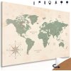 Obraz na korku jednoduchá mapa sveta
