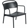 Muuto Kreslo Linear Steel Lounge Armchair, black