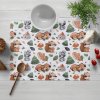 Biante Detské bavlnené prestieranie na stôl Sandra SA-282 Veveričky a lesní kamaráti 35x45 cm