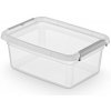 Basestore úložný box s vekom a klipsami 12,5 l