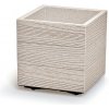 Květináč Prosperplast MADERA SQUARE eco wood 28,8 cm bílý eco (DMA300W-S449W)