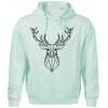 Geometria - Veľký jeleň - Oversized mikina pánska Moon - kratšia + širšia - 2XL ( Frost )