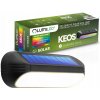 Solárna LED lampa na stenu, fasádna, záhradná, 3000K + RGB KEOS LUMI