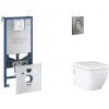 Grohe Rapid SLX - Set predstenovej inštalácie, klozetu, dosky SoftClose a tlačidla Arena Cosmopolitan S, kefovaný Hard Graphite SANI11BB5109
