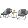 Furrore AMANTI DUO 2+2 záhradná sedacia súprava, tmavosivá 005272, NOVINKA