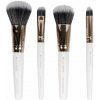 Brushworks Travel Brush Set štetec na púder 1 ks + multifunkčný štetec 1 ks + štetec na korektor 1 ks + štetec na očné tiene 1 ks
