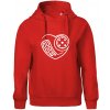 Florbal love - Oversized mikina dámská Moon - kratšia + širšia - XL ( Červená )
