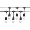 SPECTRUM - GARLAND 10M závesná girlanda INT/EXT 10xE27 IP44 9550mm / rozostup - 1m 250V - Čierna