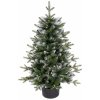 Umelý vianočný stromček Smrek Bergamo diamond 3D v kvetináči 80 cm