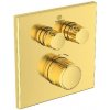 Ideal Standard CeraTherm Navigo - Termostatická sprchová batéria pod omietku na 2 spotrebiče, Brushed Gold A7302A2
