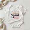 Detské body s vlastnou potlačou - Funguje na mlieko 80 (9-12m) Krátky rukáv