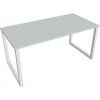 Pracovný stôl UNI O, 160x75,5x80 cm, sivá/biela