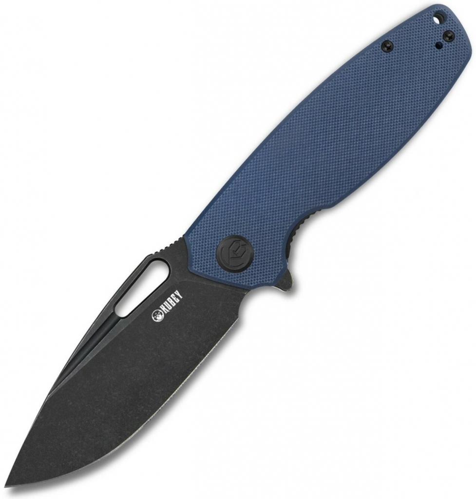 KUBEY Tityus Liner Lock Flipper Folding Knife Denium G10 Handle KU322F