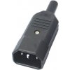 PREMIUMCORD Konektor napájecí 230V na kabel (samec, IEC C14), EDS-cs220m