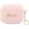 Pouzdro Guess GUAP2LSCHSP Kryt Apple AirPods Pro 2 růžový/růžový Silikonový Charm Heart Collection