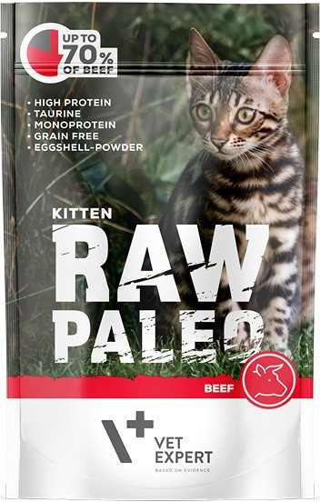 VetExpert Raw Paleo pre mačiatka hovädzie 100 g