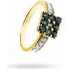 Dámsky prsteň zo žltého zlata so zafírmi A039102