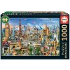Puzzle Symbols of Europe Miniature Educa miniatúrne 1000 dielov a Fix lepidlo
