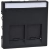 Schneider Electric Merten M-Elegance - Krytka dátovej zásuvky 2x RJ45 Antracit
