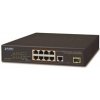 Planet FGSD-1011HP Switch, 8x 10/100 PoE, 1x TP + 1x SFP 1000Base-X, extend mód 10Mb, ESD, 802.3at 120W, fanless