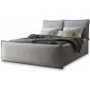 Manželská boxspring posteľ s úložným priestorom Monta 140x200 - svetlosivá